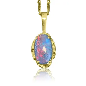 14kt Yellow Gold Opal triplet pendant