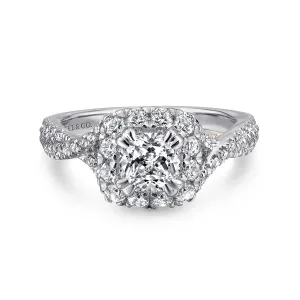 14KW Diamond Engagement Semi-Mount Ring, .83 CTW