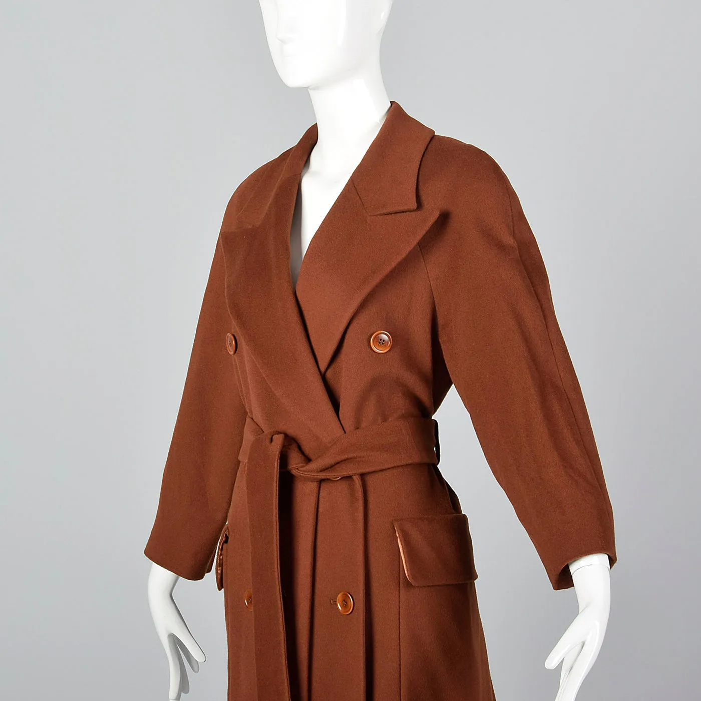 1980s Escada Luxurious Cashmere Trench Coat