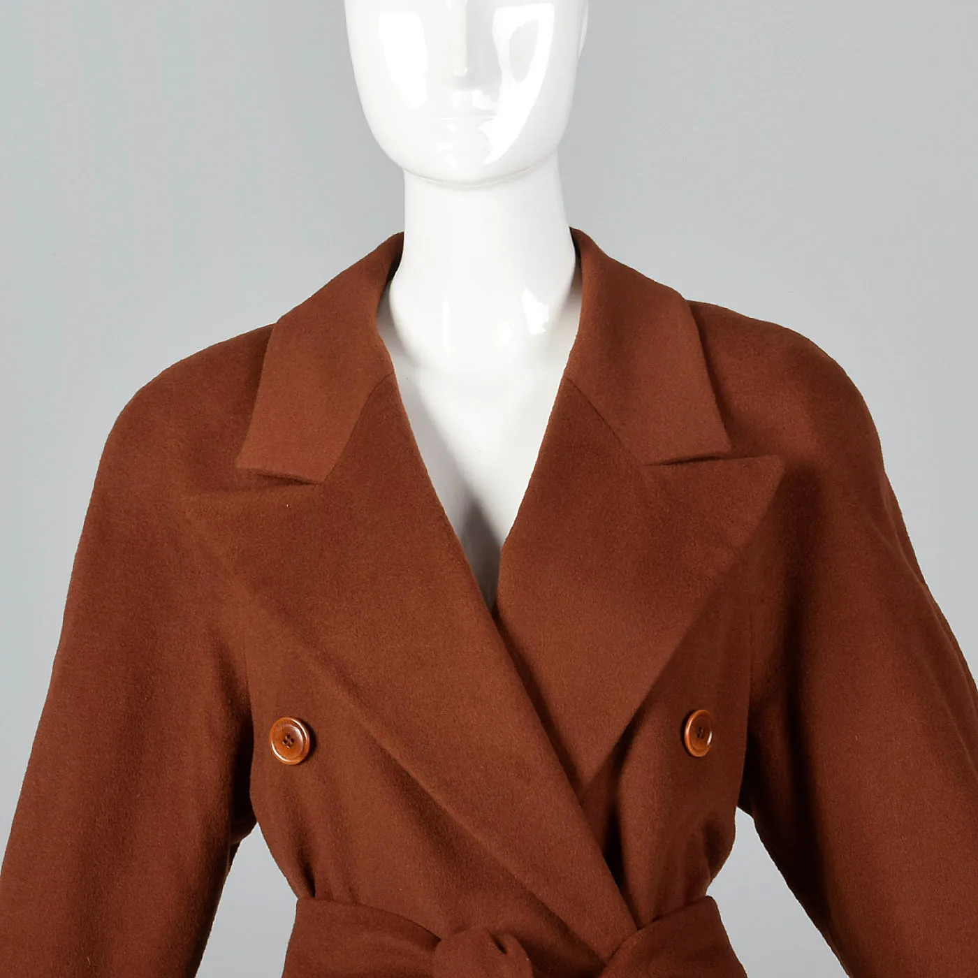 1980s Escada Luxurious Cashmere Trench Coat