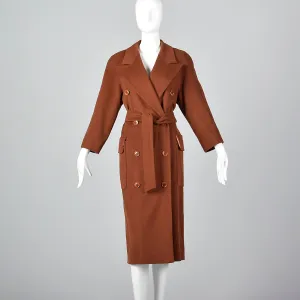 1980s Escada Luxurious Cashmere Trench Coat