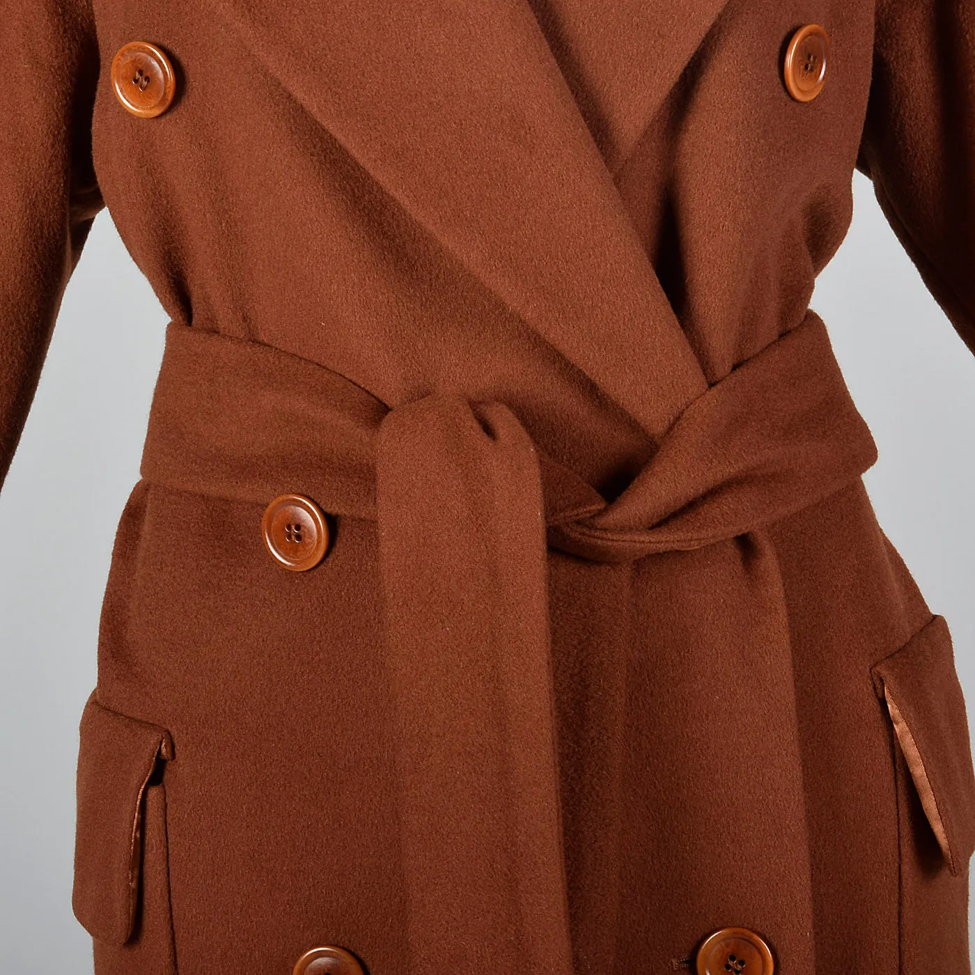 1980s Escada Luxurious Cashmere Trench Coat