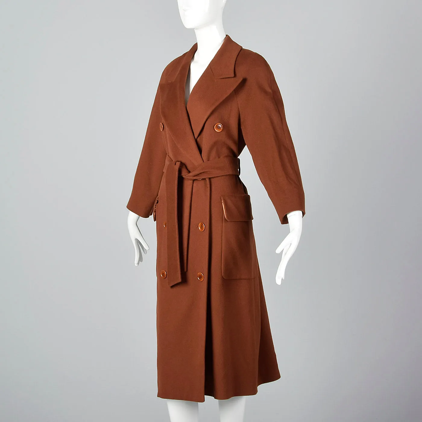 1980s Escada Luxurious Cashmere Trench Coat