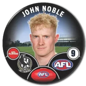 2023 AFL Collingwood Player Badge - John Noble