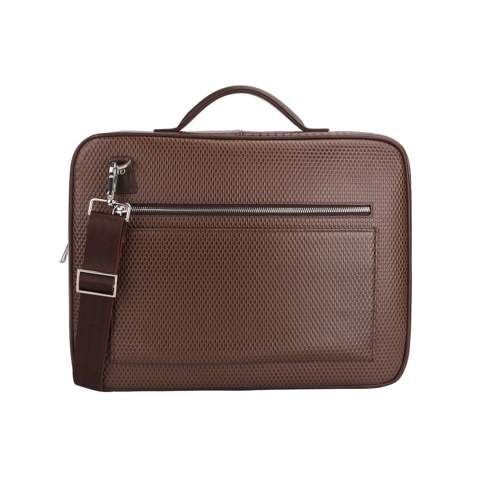 Accord | Leather Portfolio Bag | 100% Genuine Leather | For Office Use | Colour - Black & Brown