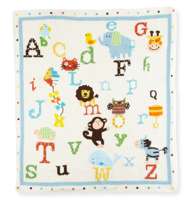 Alphabet Soup Knit Blanket