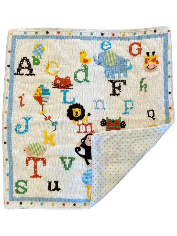 Alphabet Soup Knit Blanket