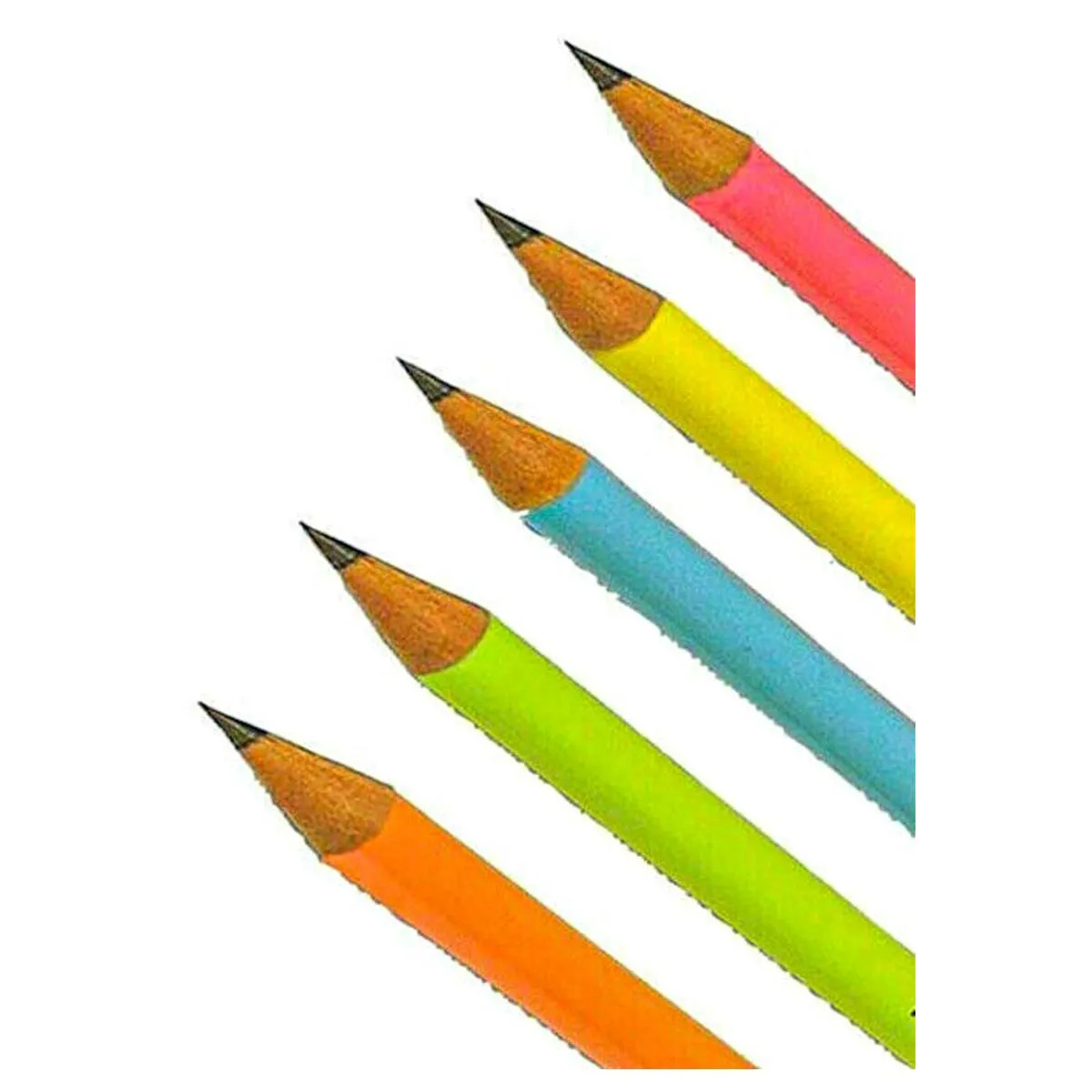 Artbox 10 Neon HB Pencils with Eraser Tips