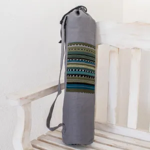 Atitlan Lake Blue Cotton Yoga Mat Bag