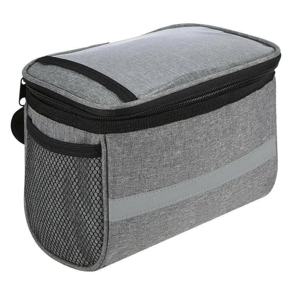 Bicycle Insulated Front Bag with Reflective Strip