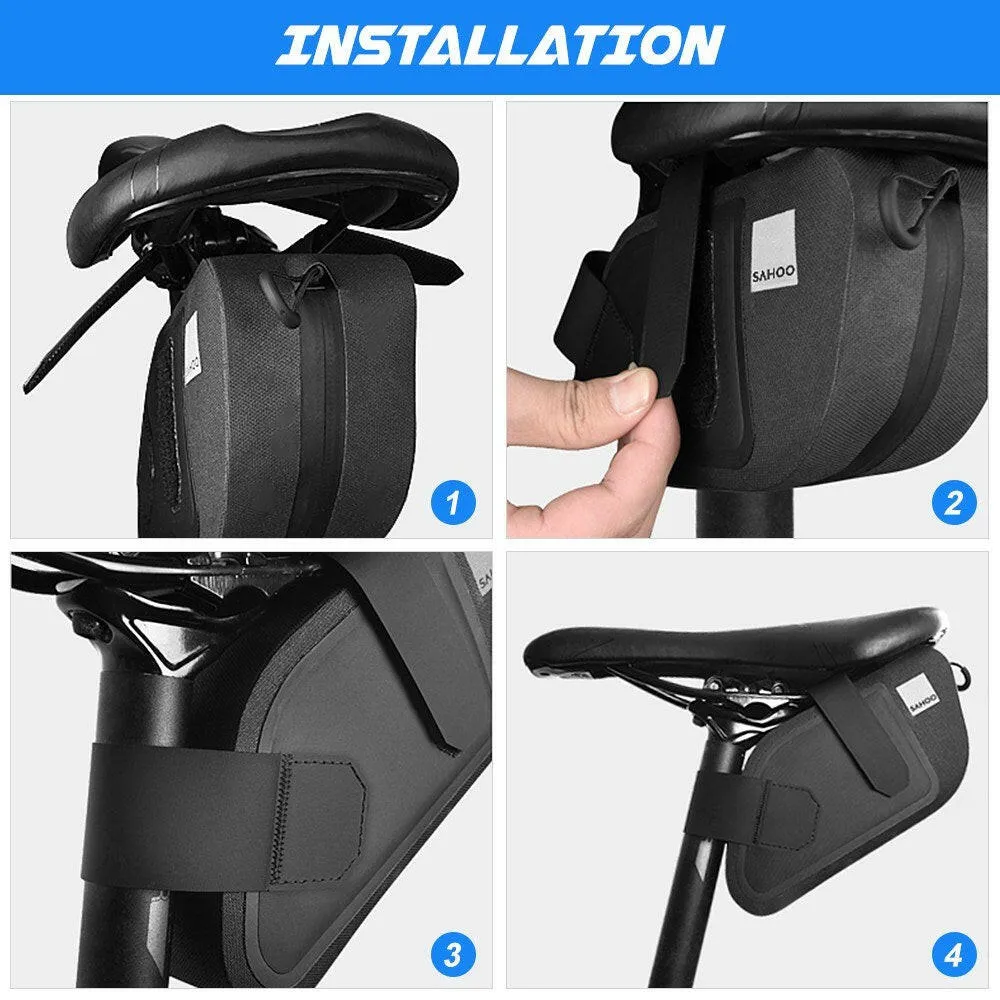 Bicycle Saddle Bag Bike Seat Bag Reflective Cycling Rear Seat Post Bag Large Capacity Tail Rear Bag MTB Road Bike Bag Bicycle Storage Bag Bike Accessories