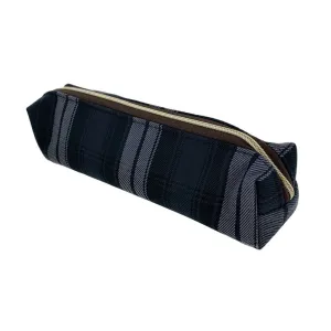 Black & Gray Tartan Plaid Pencil Case