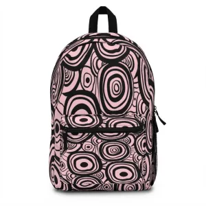 Black Circles Backpack, College Backpack, Teens Backpack everyday use, Travel Backpack, Weekend bag, Laptop Backpack