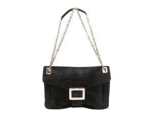 Black Roger Vivier Suede Shoulder Bag