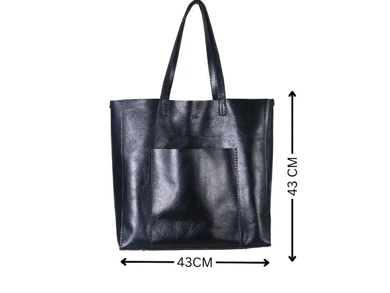 Black Soft Luxurious Tote Bag