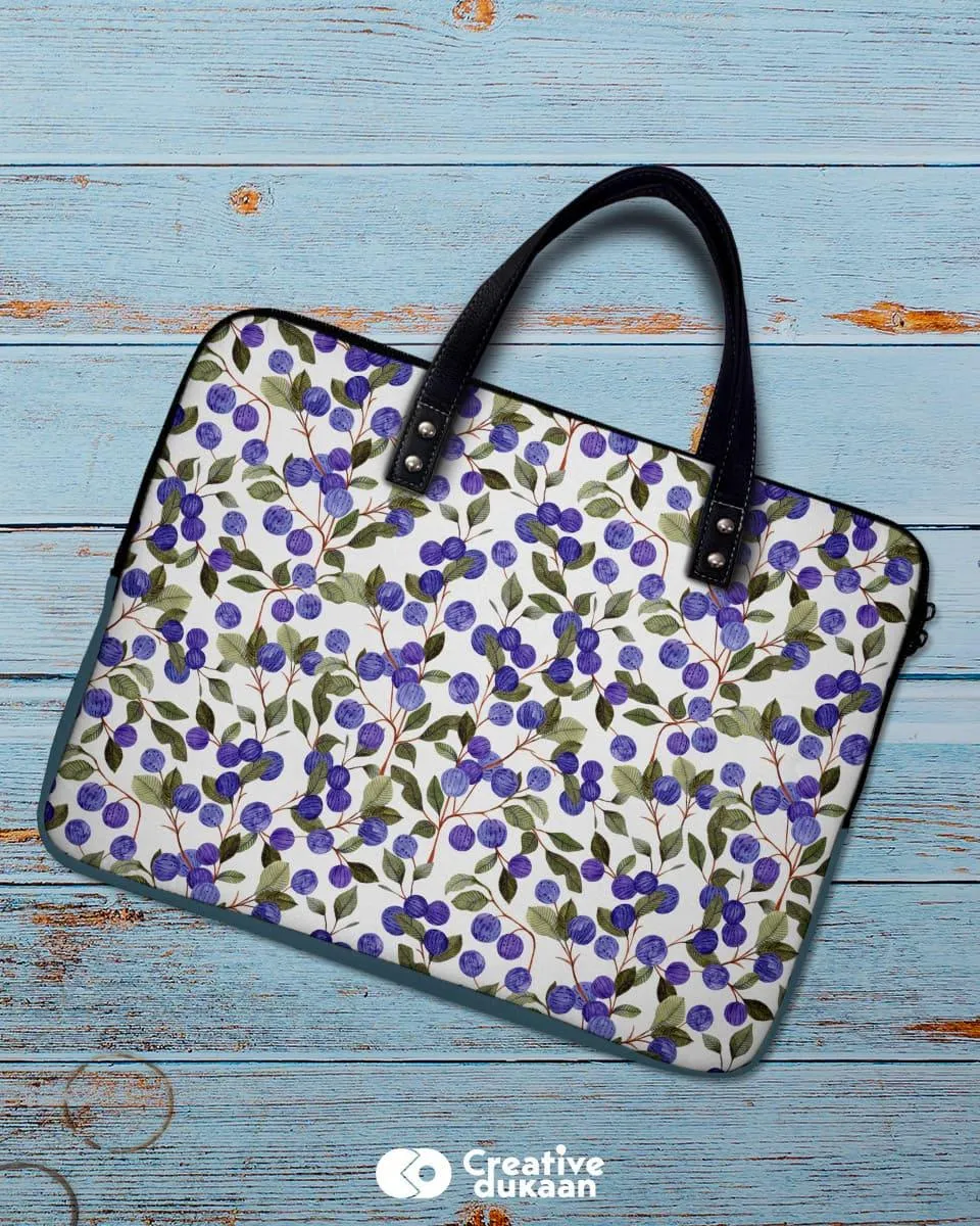 Blue Berry beautiful laptop sleeve bag