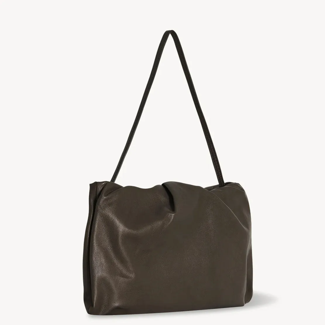 Bourse XL Shoulder Bag, Lux Grained, Dark Khaki