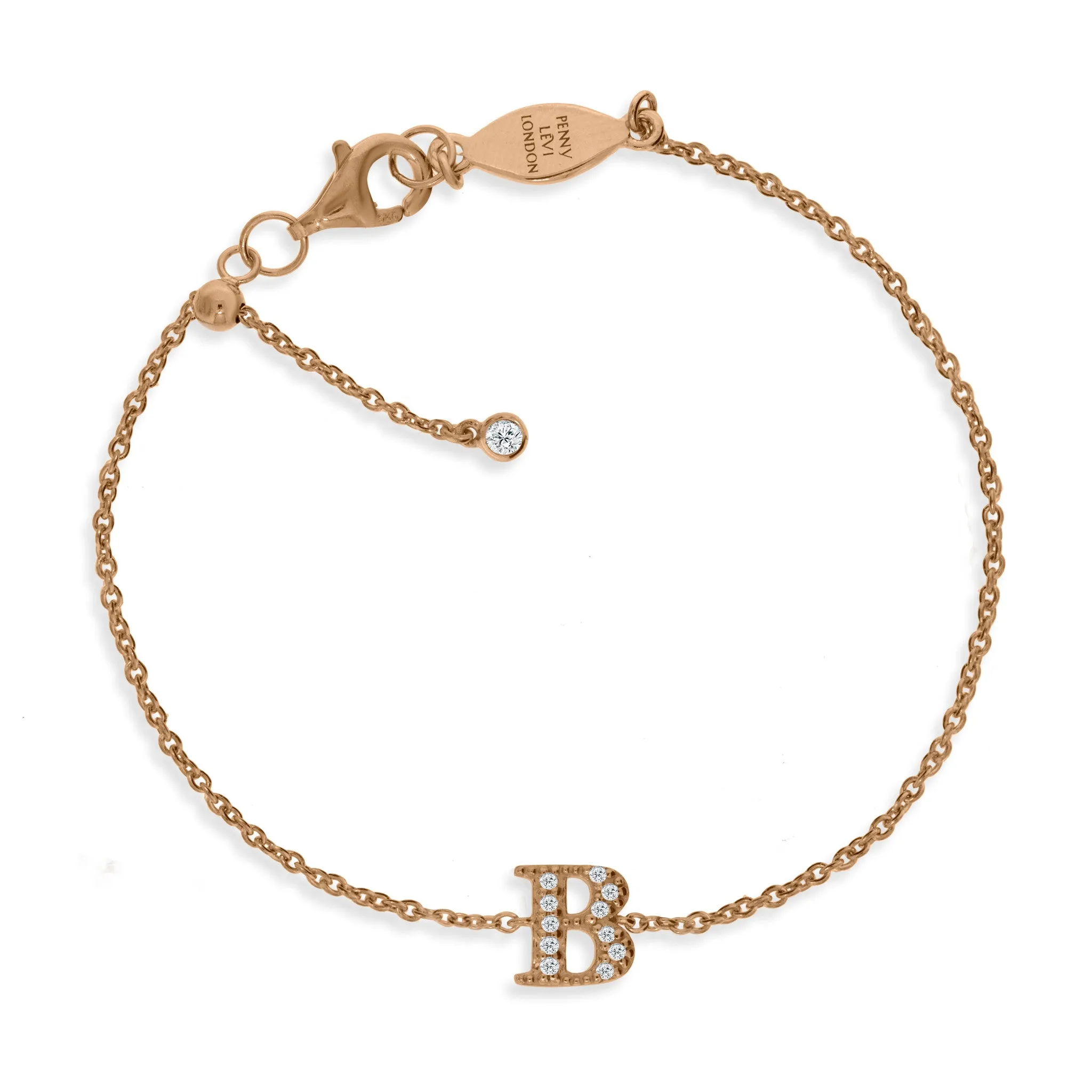 BT-26/R/B - Initial "B" Bracelet Adjustable Size