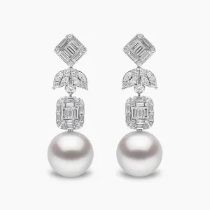 Buckingham 18K Gold South Sea Pearl Diamond Earrings