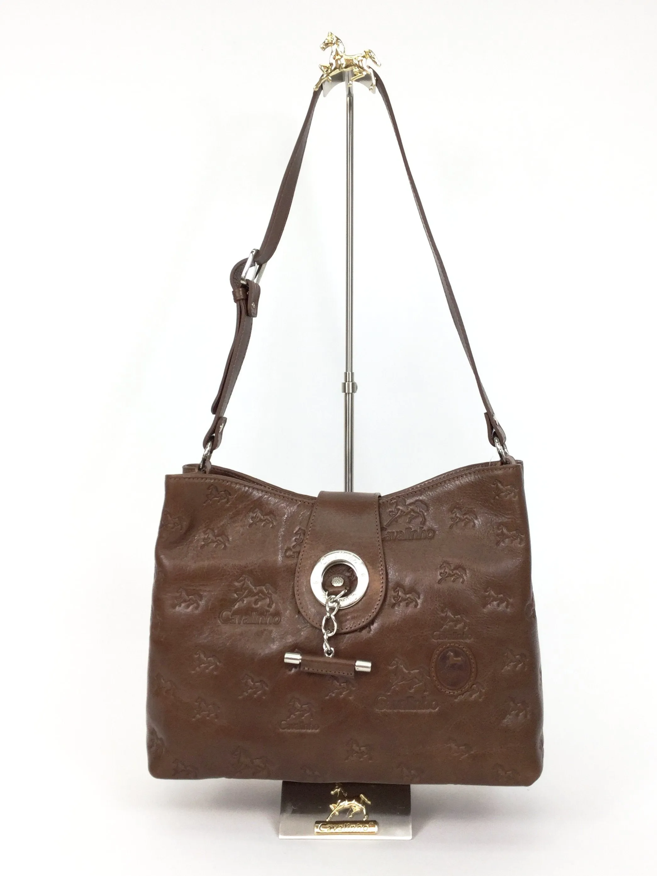 Camel Signature Shoulder Bag