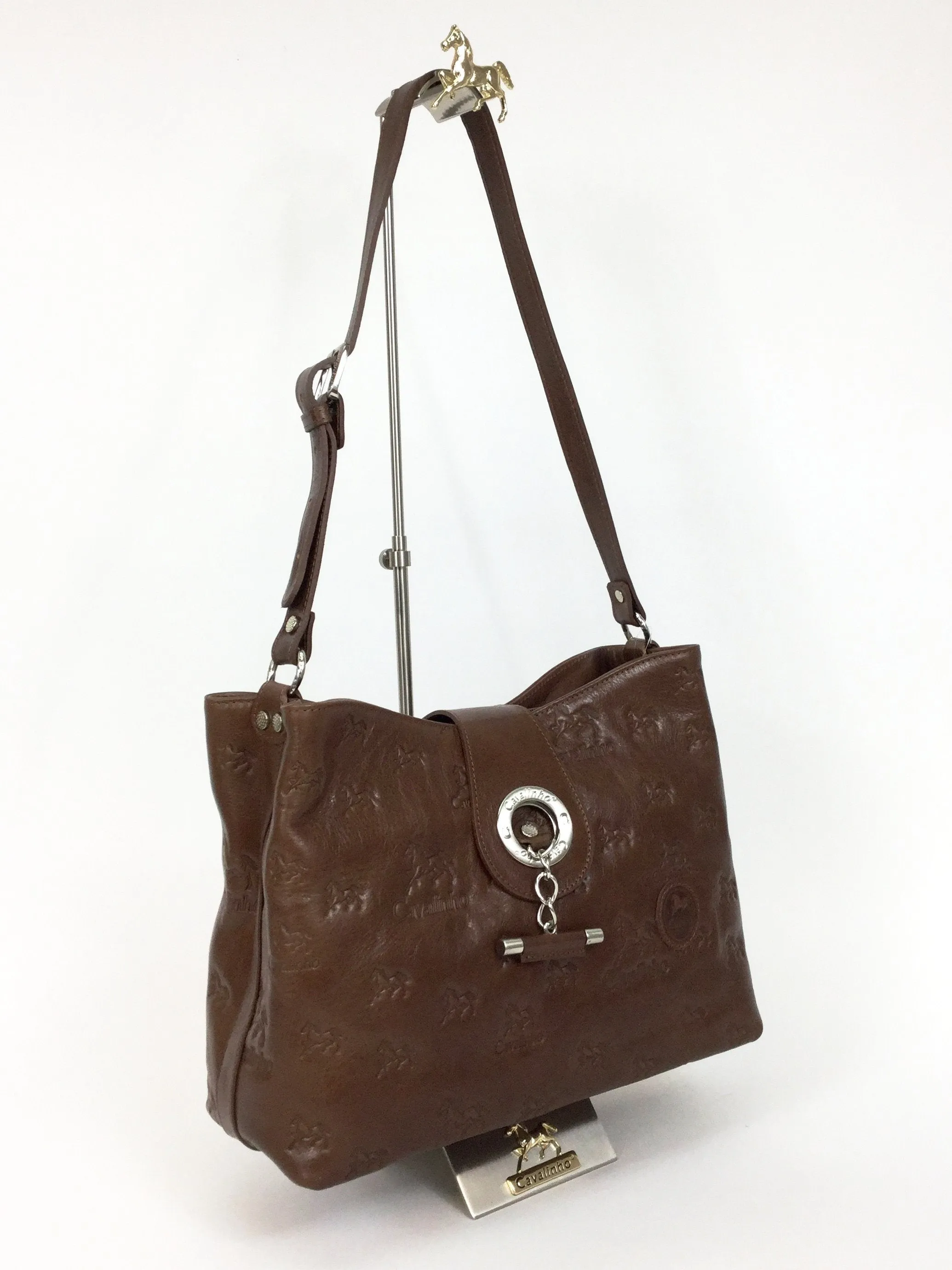 Camel Signature Shoulder Bag