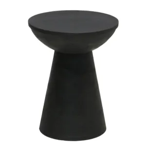 Cayman Mango Wood Side Table - Black