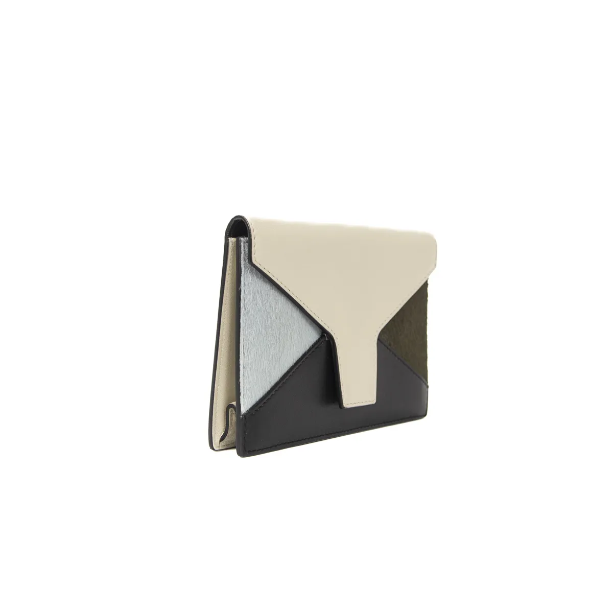 Celine Calfskin Ponyhair Diamond Compact Wallet