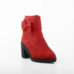 Chic Bow Booties Red