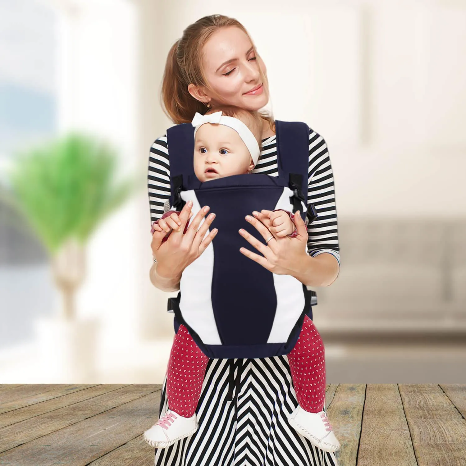 Chubby Cheeks Baby Carrier Suitable For 6-24 Month Babies (0-15 Kgs), Carry In 3 Ways