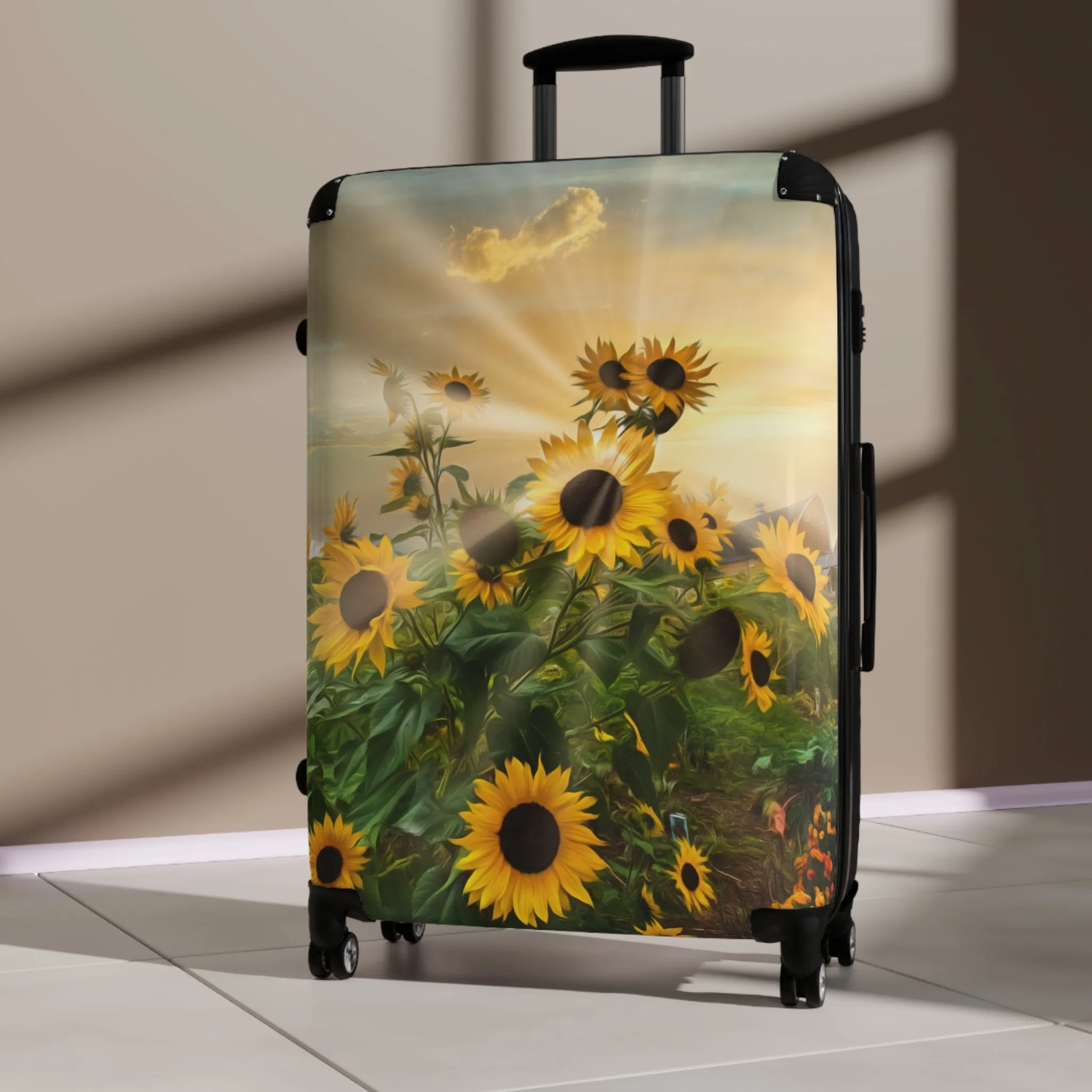 Copy of  Sunflower Sunshine Custom Art Luggage