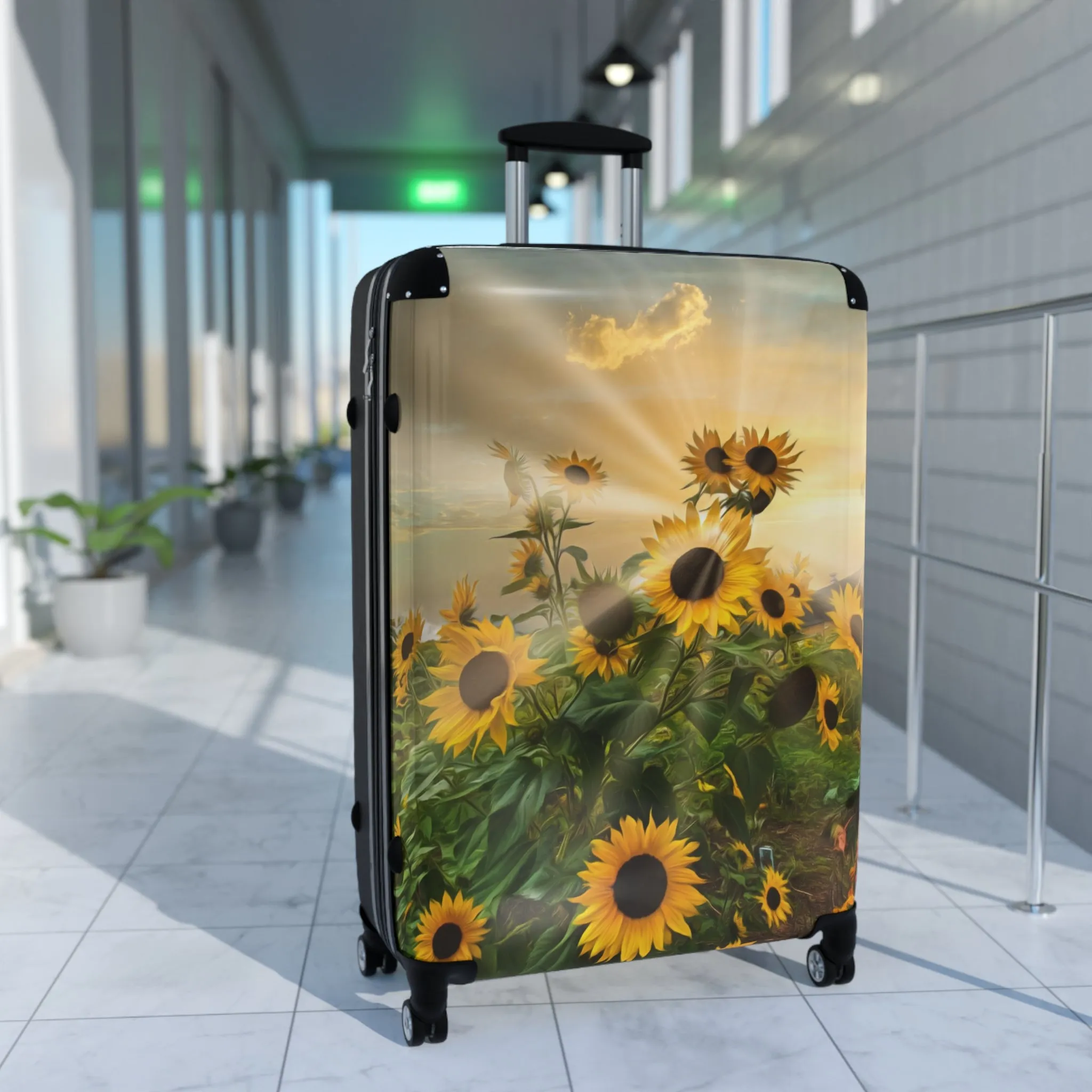 Copy of  Sunflower Sunshine Custom Art Luggage