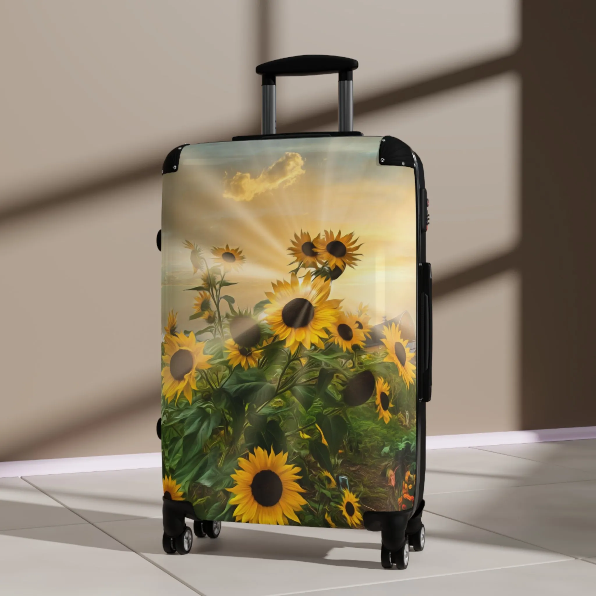 Copy of  Sunflower Sunshine Custom Art Luggage