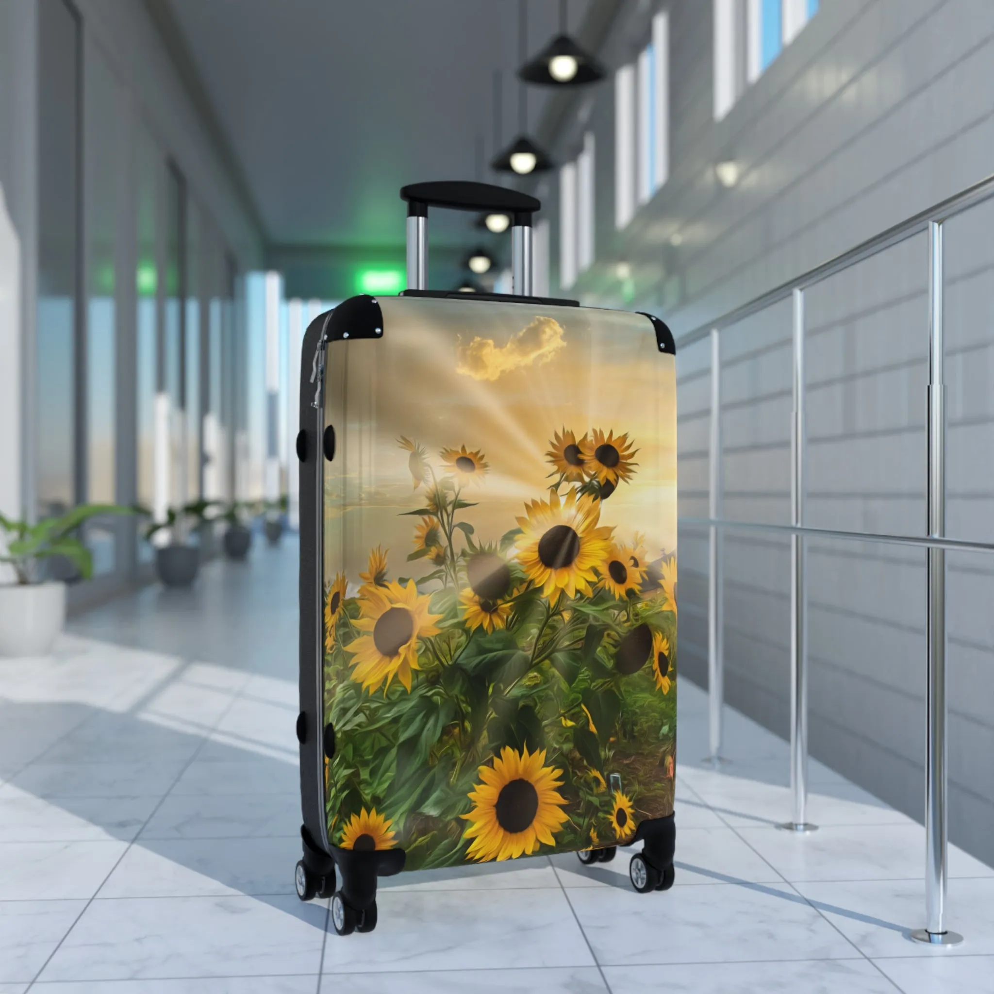 Copy of  Sunflower Sunshine Custom Art Luggage