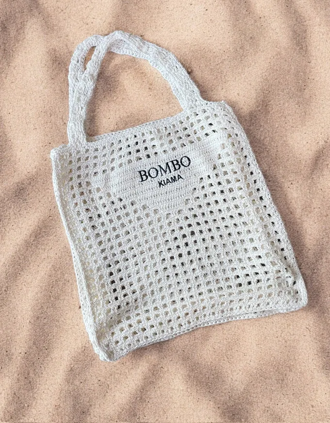 Crochet Bombo Bag Cream