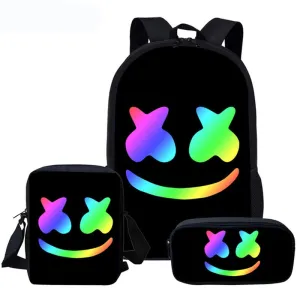 Cute Smiley Face Custom Bagpack School Bags For Boys Girls Student Children School Backpack