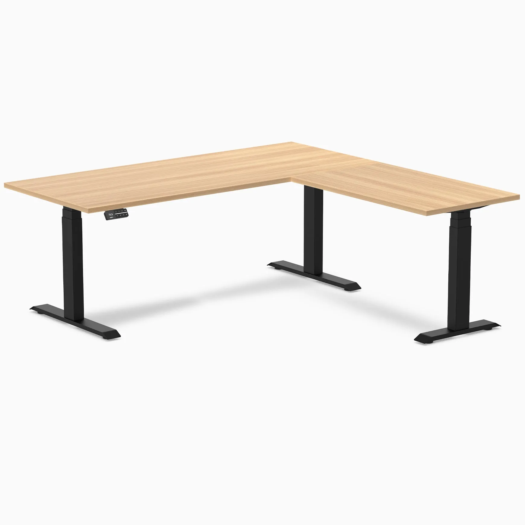 Desky Eco L-Shape Melamine Sit Stand Desk