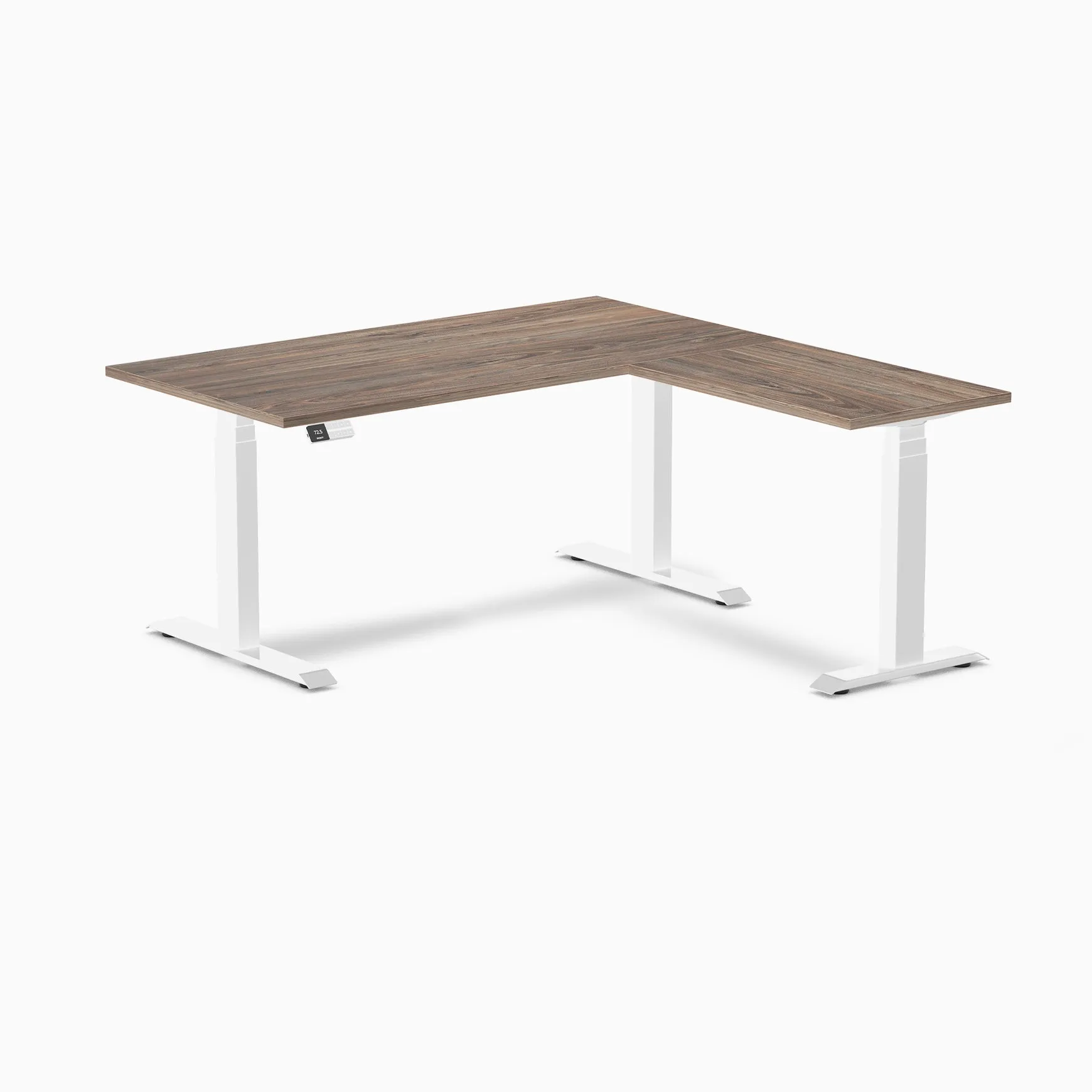 Desky Eco L-Shape Melamine Sit Stand Desk