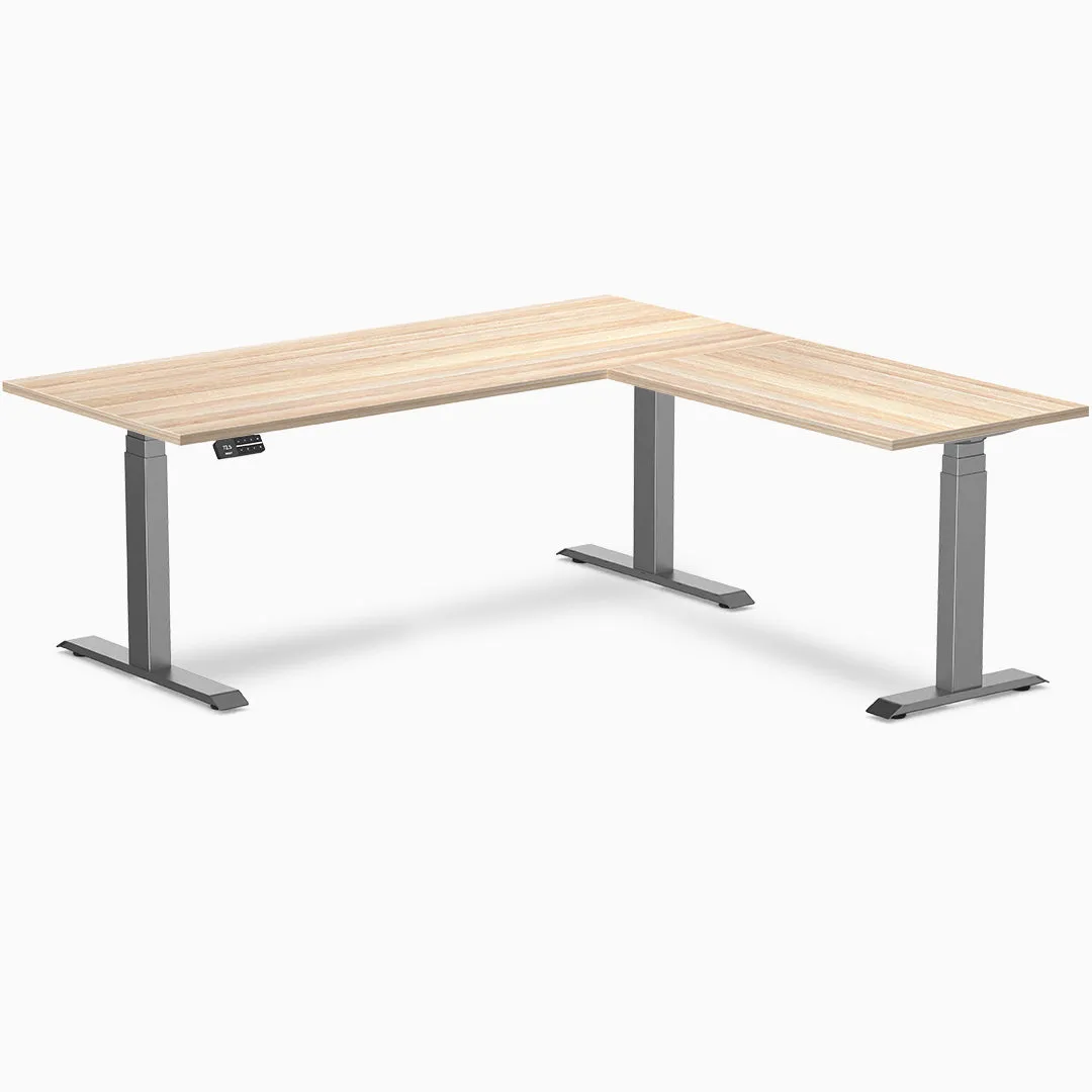 Desky Eco L-Shape Melamine Sit Stand Desk