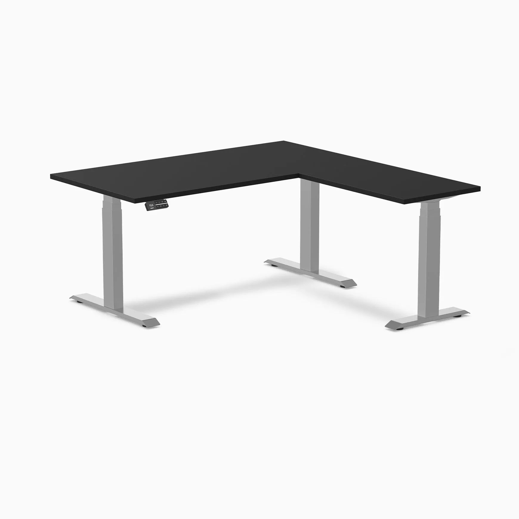 Desky Eco L-Shape Melamine Sit Stand Desk