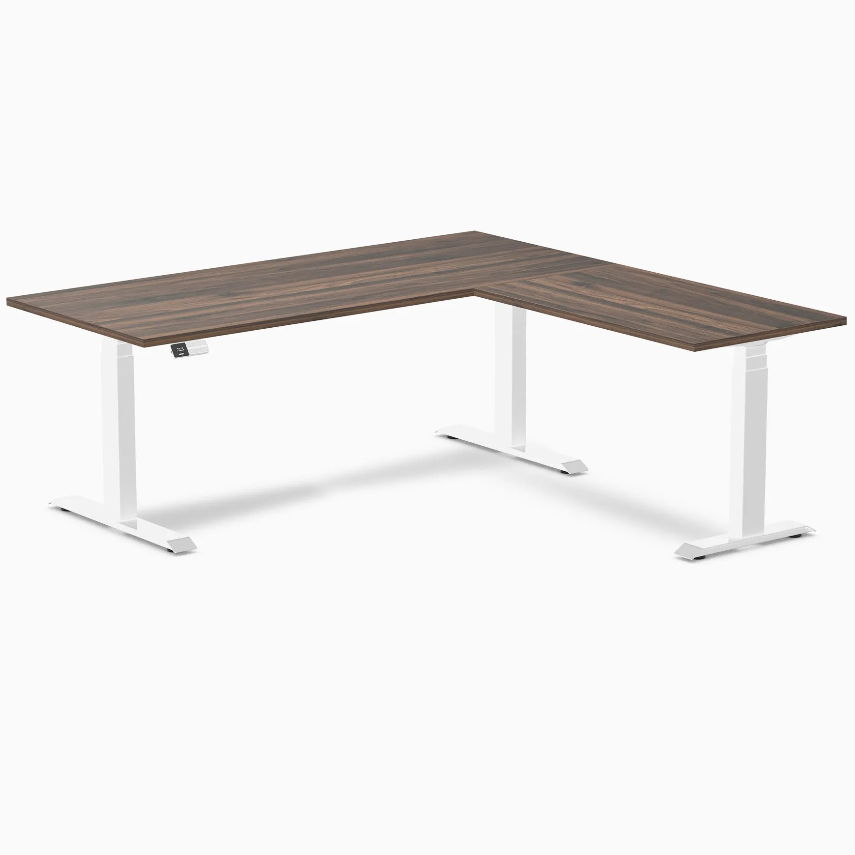 Desky Eco L-Shape Melamine Sit Stand Desk