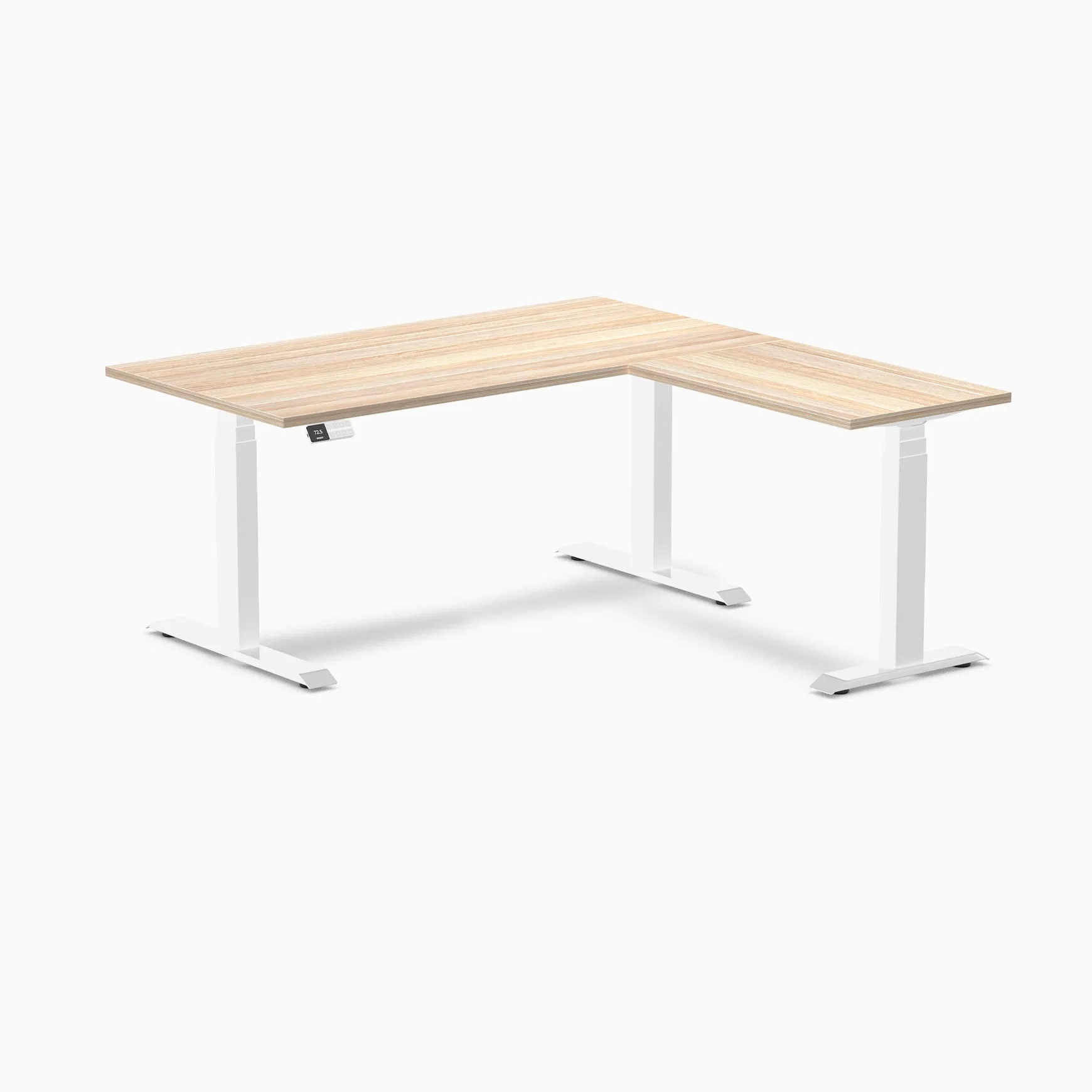 Desky Eco L-Shape Melamine Sit Stand Desk