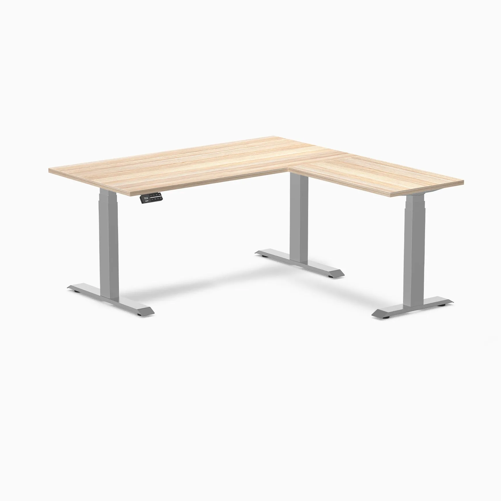 Desky Eco L-Shape Melamine Sit Stand Desk