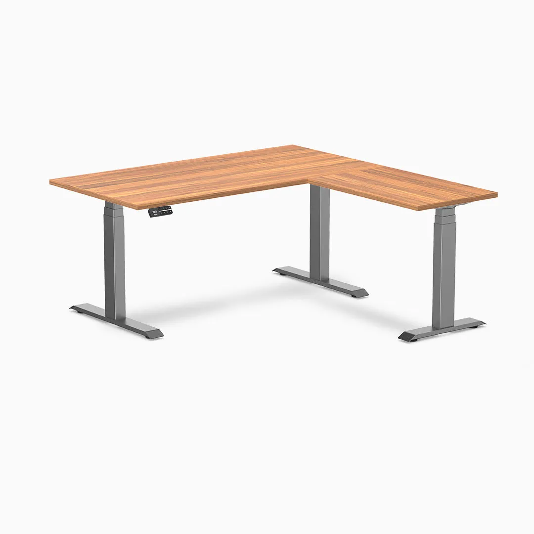 Desky Eco L-Shape Melamine Sit Stand Desk