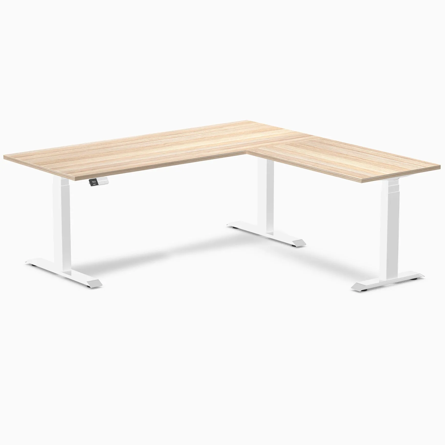 Desky Eco L-Shape Melamine Sit Stand Desk