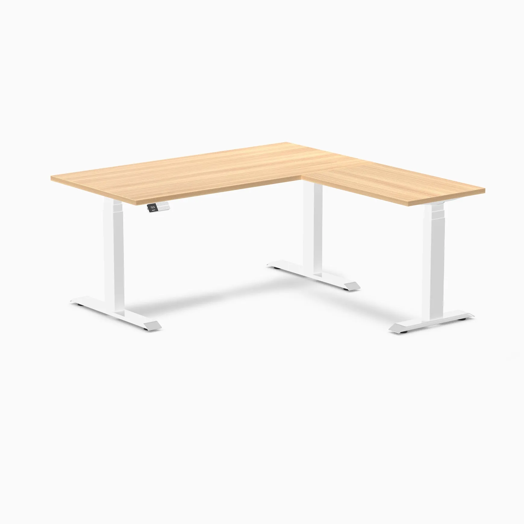 Desky Eco L-Shape Melamine Sit Stand Desk