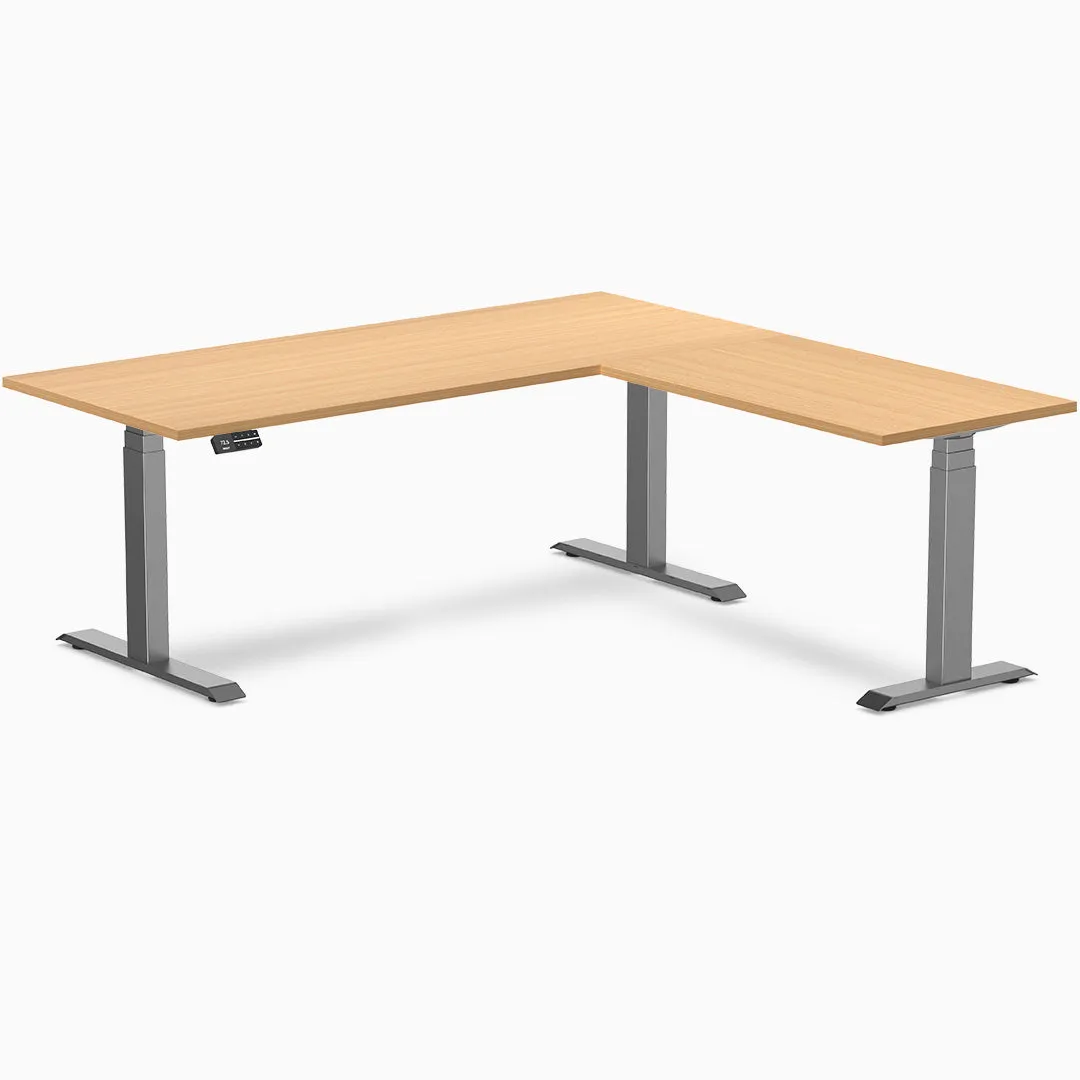 Desky Eco L-Shape Melamine Sit Stand Desk