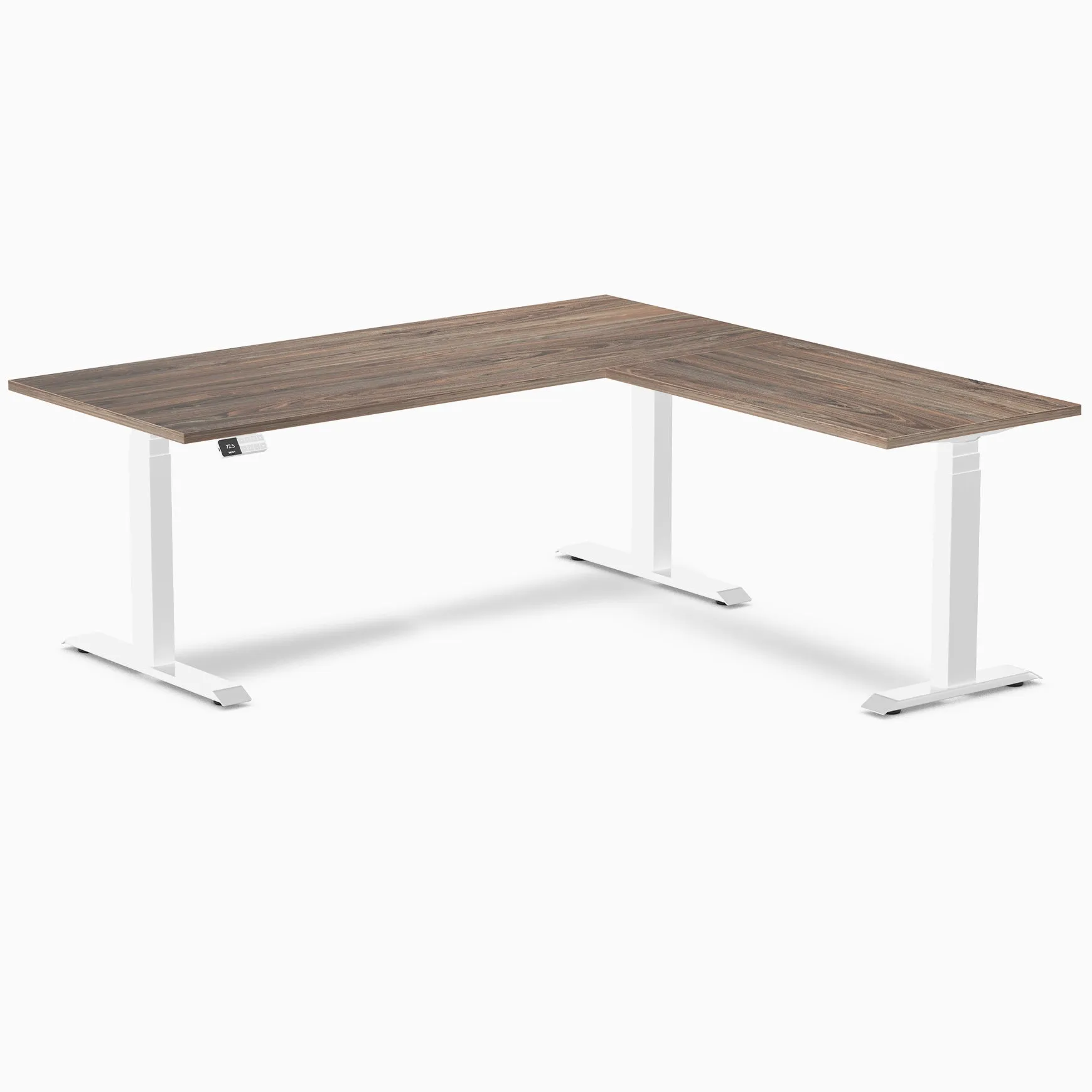 Desky Eco L-Shape Melamine Sit Stand Desk