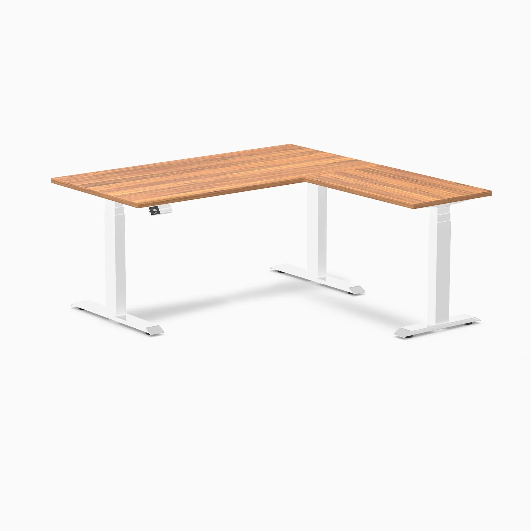 Desky Eco L-Shape Melamine Sit Stand Desk