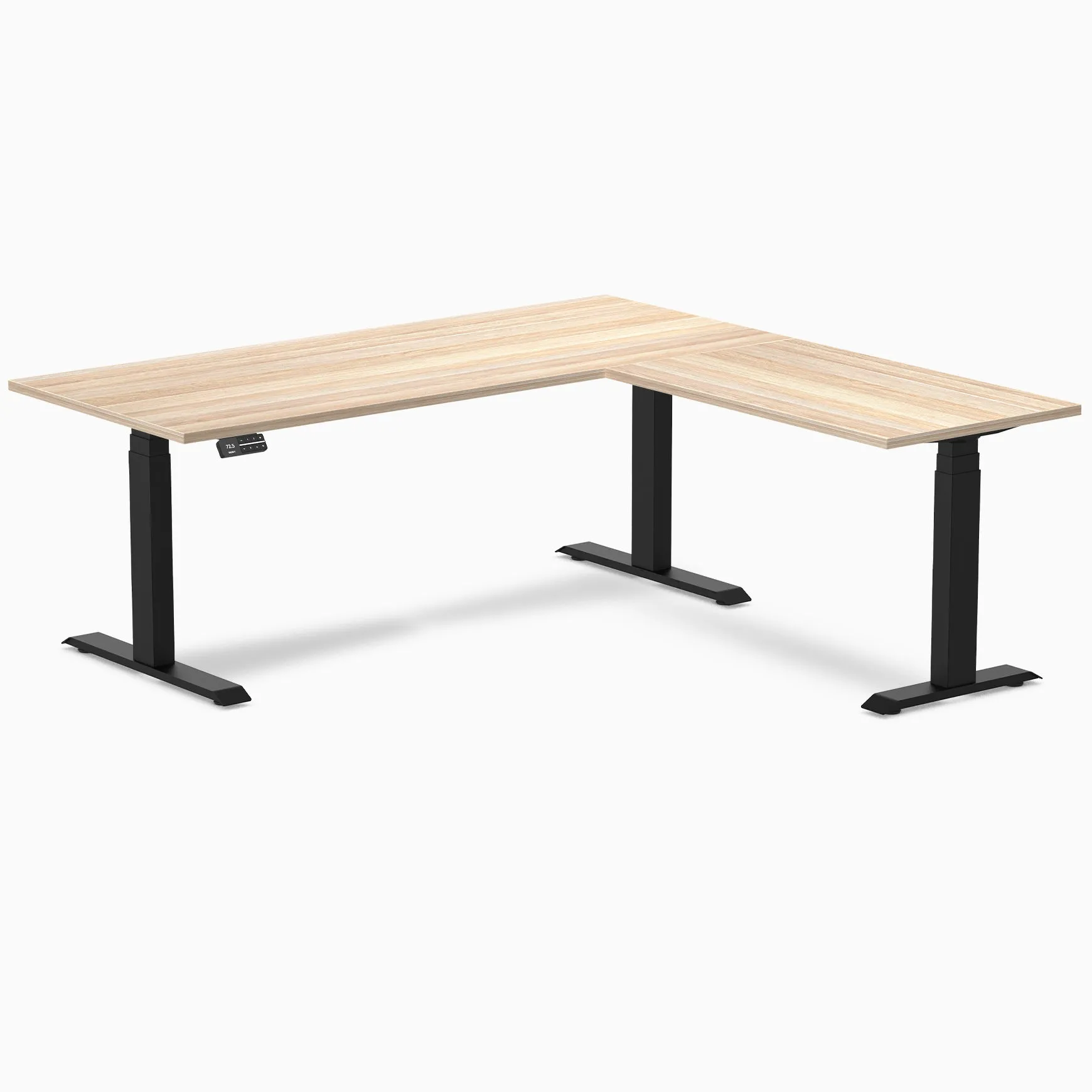 Desky Eco L-Shape Melamine Sit Stand Desk