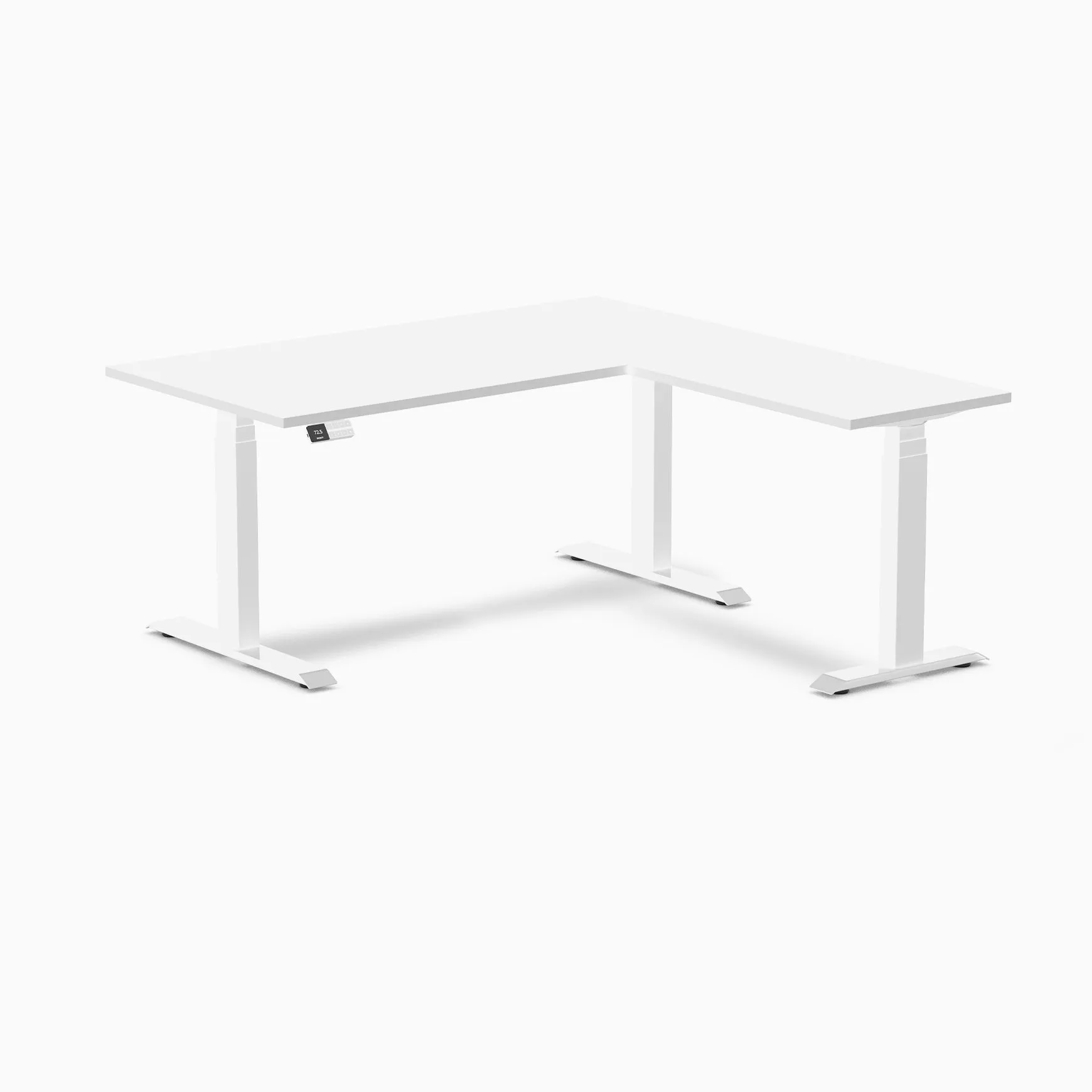 Desky Eco L-Shape Melamine Sit Stand Desk